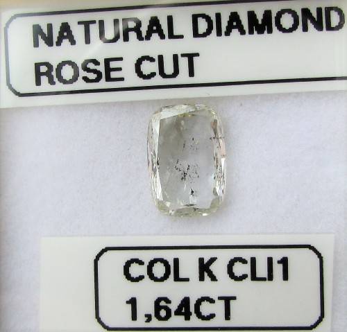 **NATURAL DIAMOND** UNIQUE [1.640ct] ROSE CUT [ COLOUR K ] DIAMOND STARTING AT R1 - BUY SAFE