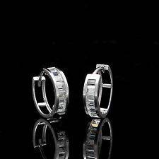 **DIAMOND HOOPS | R23893** BAGUETTE CUT | 0.300ct | DIAMOND EARRINGS | WHITE GOLD -  BUY SAFE