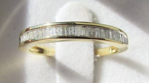 **TOP DEAL [R23419]** BAGUETTE CUT [0.300ct] CHANNEL DIAMOND BAND [YELLOW GOLD] - BUY SAFE