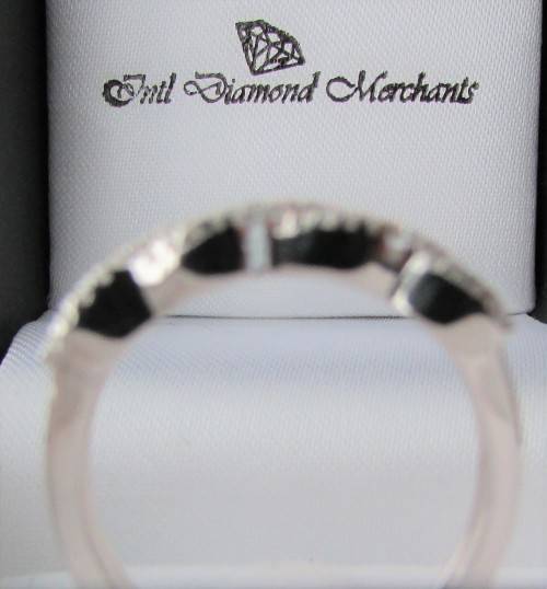 **TWISTED DESIGN [R33385]** ROUND BRILLIANT CUT [0.450ct] DIAMOND BAND [WHITE GOLD] - BUY SAFE