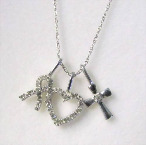 **INCREDIBLE LAST PIECE [R18015]** 3 CHARMS [0.200ct] DIAMOND PENDANTS + OPTIONAL CHAIN - BUY SAFE