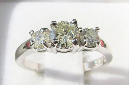 **ONCE OFF PIECE [R36639]** DESIGNER [0.700ct] TRILOGY DIAMOND RING [WHITE GOLD] - BUY SAFE
