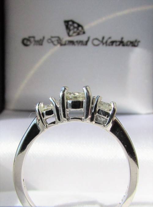 **ONCE OFF PIECE [R36639]** DESIGNER [0.700ct] TRILOGY DIAMOND RING [WHITE GOLD] - BUY SAFE