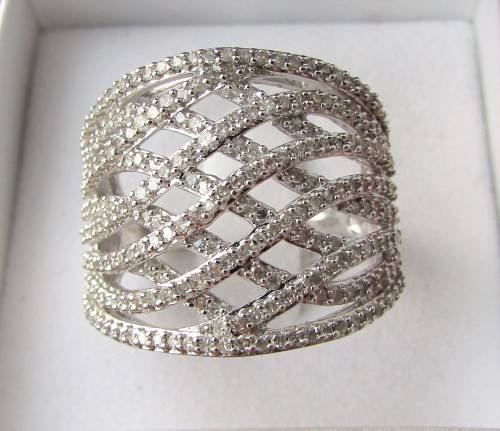 **ONCE-OFF [R53385]** WEAVE DESIGN [1.250ct] DIAMOND BAND [6.052g] WHITE GOLD - BUY SAFE