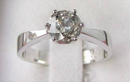 **2017 SALE [R52764]** OUR FAMOUS 1CT DIAMOND SOLITAIRE RING [1.020ct] WHITE GOLD - BUY SAFE