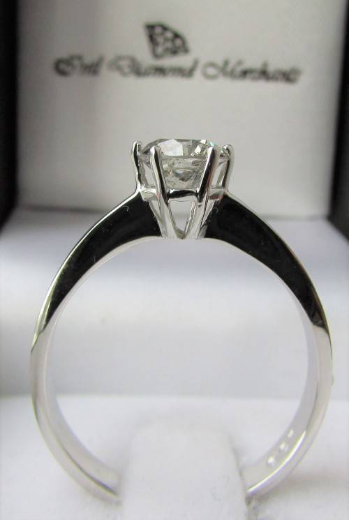 **2017 SALE [R52764]** OUR FAMOUS 1CT DIAMOND SOLITAIRE RING [1.020ct] WHITE GOLD - BUY SAFE