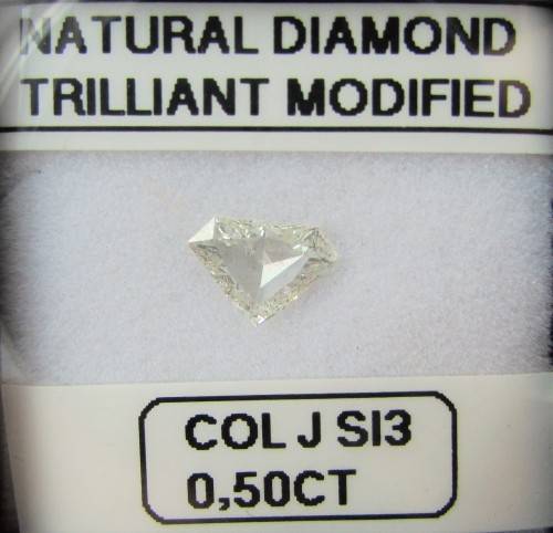 **SUPERMAN DESIGN** SPARKLING MOD. TRILLIANT [0.500ct] CUT [LOOSE DIAMOND] - SOUTH AFRICA - BUY SAFE