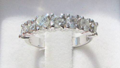 **GORGEOUS [R53518]** 7 DIAMOND ETERNITY [1.270ct] DIAMOND RING [WHITE GOLD] - BUY SAFE