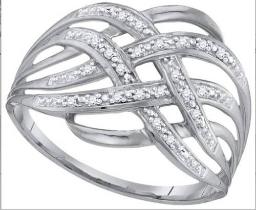 **GORGEOUS [R23419]** HIGH QUALITY [0.220ct] ROUND CUT DIAMOND BAND [WHITE GOLD] - BUY SAFE