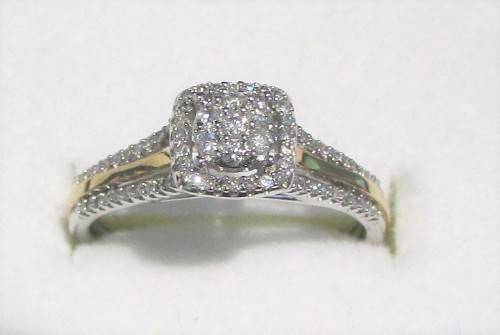 **SPECIAL DEAL [R28258]**  DESIGNER PIECE [0.350ct] DIAMOND RING [WHITE /YELLOW GOLD] - BUY SAFE