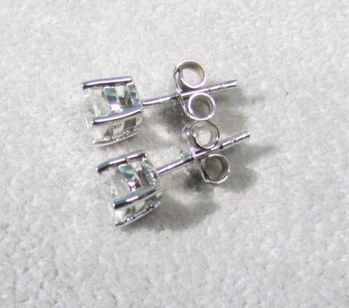 **DIAMOND STUDS [R40145]** SPARKLING [1.110ct] DIAMOND EARRINGS [18KT WHITE GOLD] - BUY SAFE