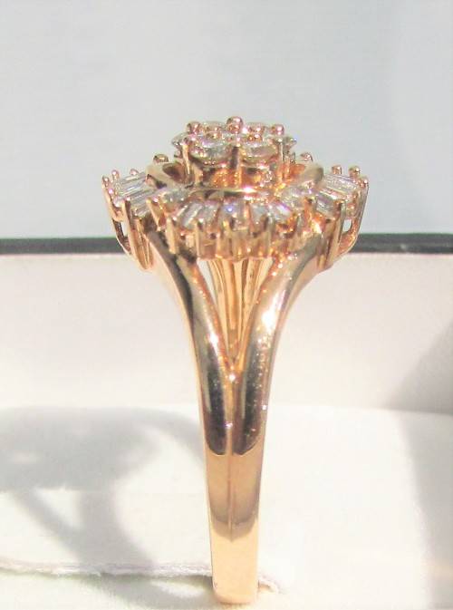 **STUNNING [R32083]** ROUND / BAGUETTE CUT [0.700ct] DIAMOND RING [ROSE GOLD] - BUY SAFE