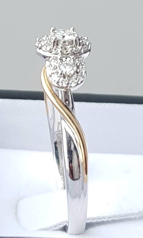 **MAGNIFICENT | R28156** TRILOGY DESIGN | 0.400ct | DIAMOND RING | YELLOW GOLD - BUY SAFE