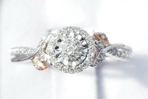 **HALO COLLECTION | R24639** DESIGNER | 0.250ct | DIAMOND RING | ROSE GOLD - BUY SAFE