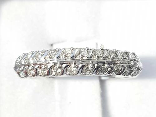 **STUNNING | R27419** DESIGNER PIECE | 0.300ct | 2 ROW DIAMOND BAND | WHITE GOLD - BUY SAFE