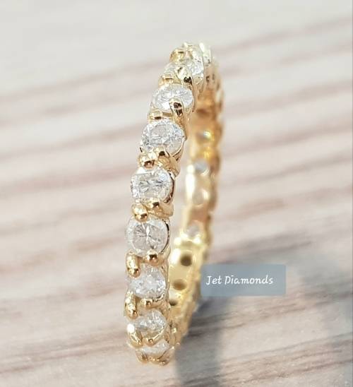 **BARGAIN BUY** FULL DIAMOND ETERNITY | 1.400ct | DIAMOND RING | YELLOW GOLD - BUY SAFE