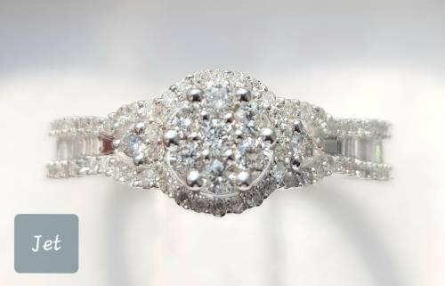 **STUNNING DESIGN | R44632** ROUND / BAGUETTE CUT | 0.800ct | DIAMOND RING | WHITE GOLD - BUY SAFE