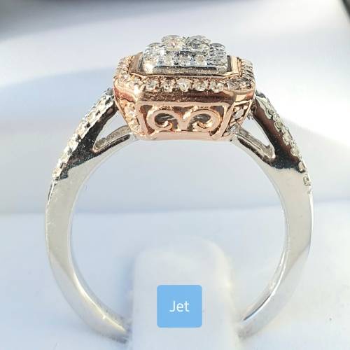 **JAW DROPPING | R50855** CUSHION HALO DESIGN | 1.00ct | DIAMOND RING | WHITE / ROSE GOLD - BUY SAFE