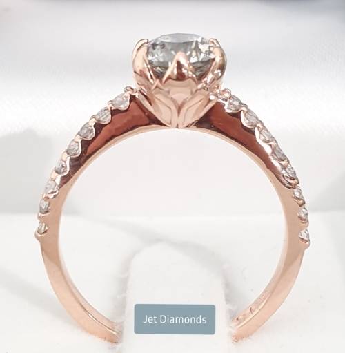**CERTIFIED | R91362** ROUND CUT CENTRE |1.160ct| DIAMOND DESIGNER RING | 18KT ROSE GOLD - BUY SAFE