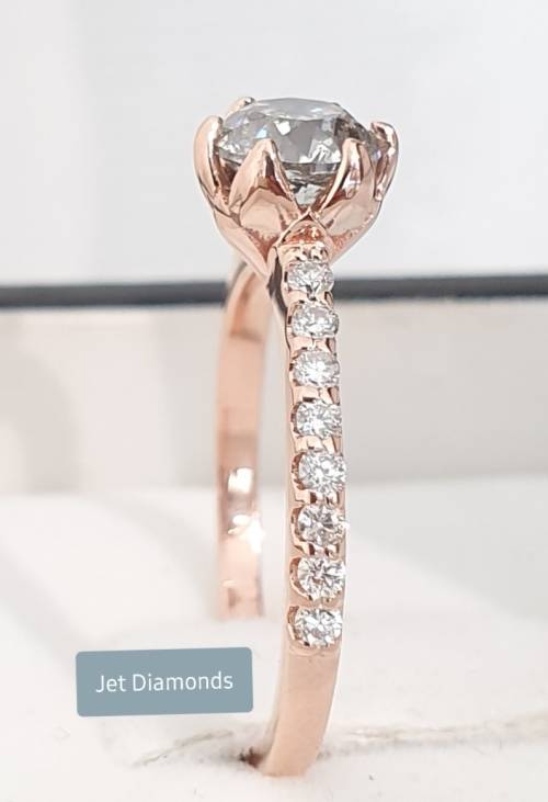 **CERTIFIED | R91362** ROUND CUT CENTRE |1.160ct| DIAMOND DESIGNER RING | 18KT ROSE GOLD - BUY SAFE