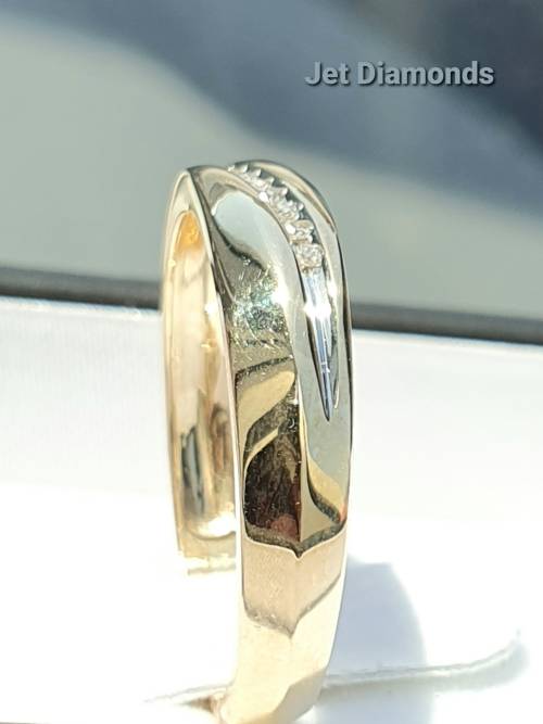 **EXCLUSIVE DEAL | R17257** GENTS DIAMOND RING | 0.100ct | ROUND CUTS | YELLOW GOLD -  BUY SAFE