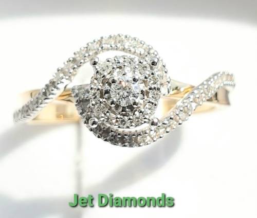 **TWIST TREND | R26639** DESIGNER | 0.320ct | DIAMOND RING | WHITE / YELLOW GOLD - BUY SAFE