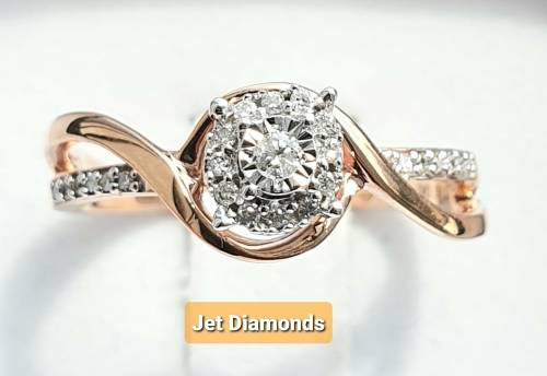 **TWIST TREND | R26639** DESIGNER |0.300ct| DIAMOND RING | WHITE / ROSE GOLD - BUY SAFE