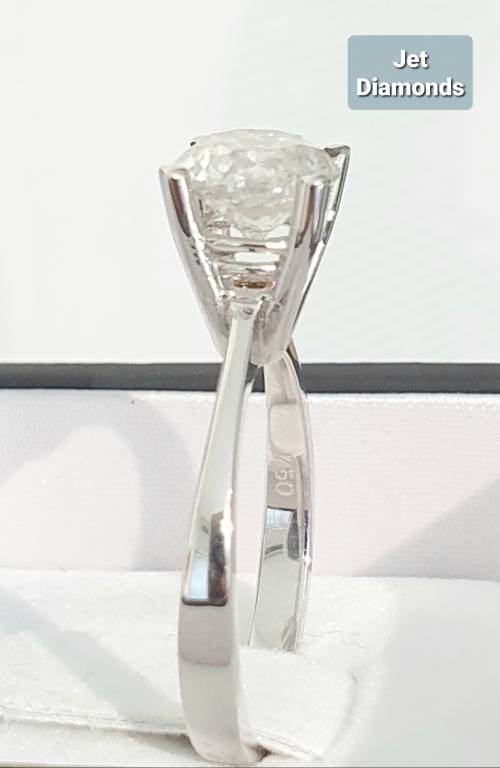 **CERTIFIED SOLITAIRE | R102606** ROUND CUT |1.062ct| DIAMOND | COLOUR G | 18KT WHITE GOLD -BUY SAFE