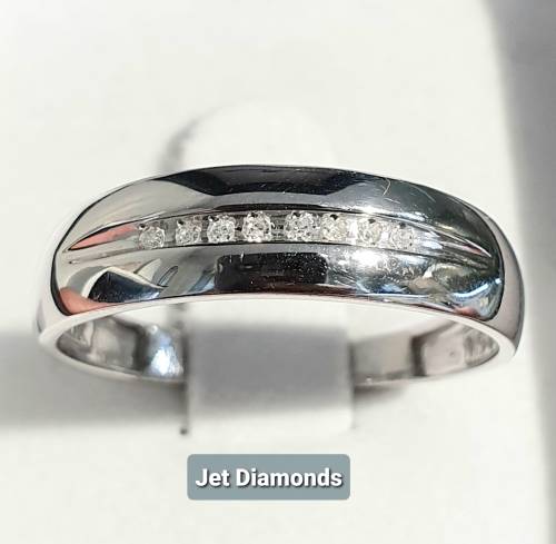**EXCLUSIVE DEAL | R17257** GENTS DIAMOND RING | 0.100ct | ROUND CUTS | WHITE GOLD -  BUY SAFE