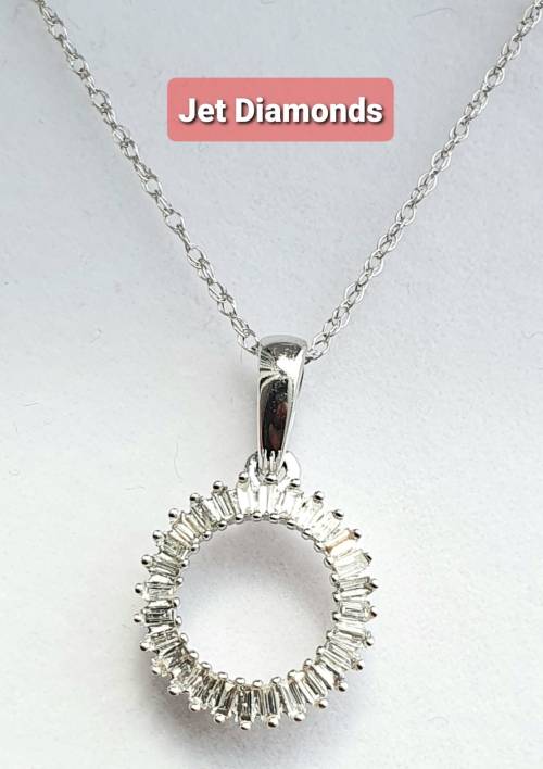 **DESIGNER BEAUTY | R24136** CIRCLE DIAMOND PENDANT |0.250ct| ROUND CUT + OPTIONAL CHAIN - BUY SAFE