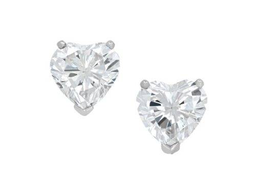 **RARE STUDS | R30749**  HEART CUT | 0.670ct | DIAMOND EARRINGS | WHITE GOLD -  BUY SAFE