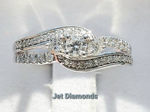 **TRILOGY DESIGN | R42852** HIGH QUALITY | 0.750ct | DIAMOND RING | WHITE GOLD - BUY SAFE