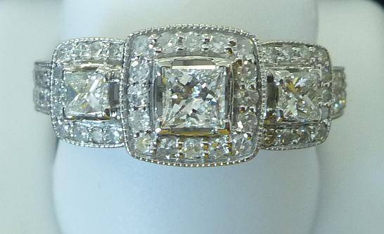 **WOW!! [R67254]** HIGH [VVS] QUALITY [1.150ct] DIAMOND RING [4.797g] WHITE GOLD - BUY SAFE