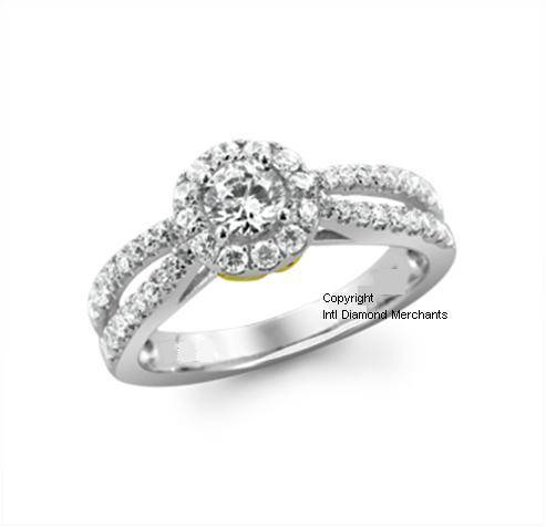 **SPECTACULAR [R42368]** HALO DESIGN [1.020ct] DIAMOND [G /SI2]  RING [3.788g] WHITE GOLD - BUY SAFE