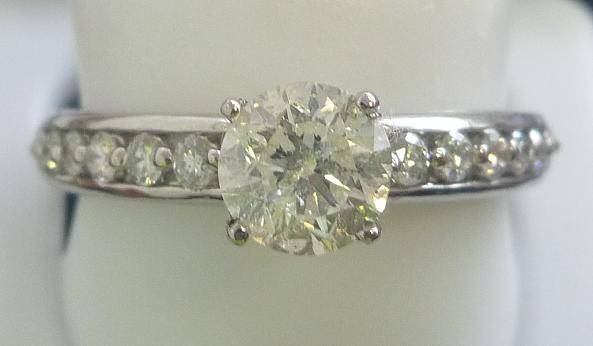 **GORGEOUS [R66879]** COLOUR "G" [1.251ct] DIAMOND RING [0.751ct CENTRE] WHITE GOLD - BUY SAFE