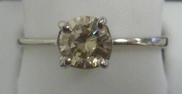 **SOLITAIRE [R33225]** ROUND CUT [0.550ct] DIAMOND [VS2] RING [WHITE GOLD] - BUY SAFE