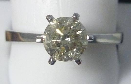 **6 CLAW DESIGN [R39208]** SPARKLING ROUND CUT [0.850ct] DIAMOND RING [WHITE GOLD] - BUY SAFE