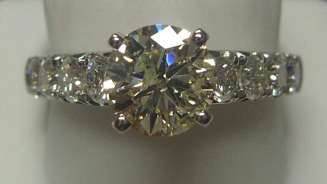 ***CERTIFIED [R57124]** SPARKLING [2.007ct] DIAMOND RING [1.007ct CENTRE] 14KT WHITE GOLD -BUY SAFE