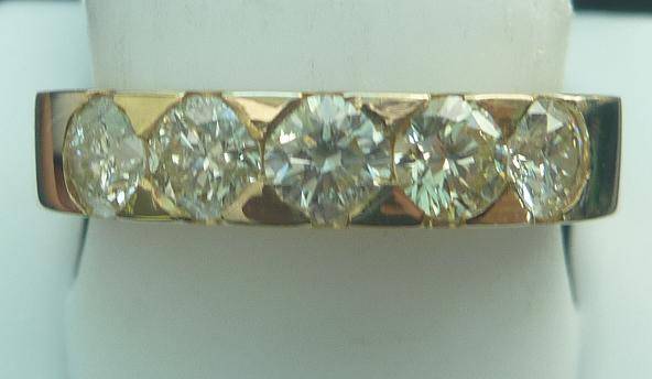 **GORGEOUS [R40518]** ETERNITY STYLE [1.100ct] DIAMOND RING [4.169g] YELLOW GOLD - BUY SAFE