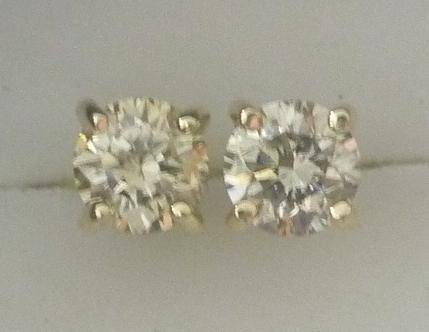 **SPECIAL [R26216]** SPARKLING DIAMOND [0.600ct] EARRINGS [YELLOW GOLD] -  BUY SAFE