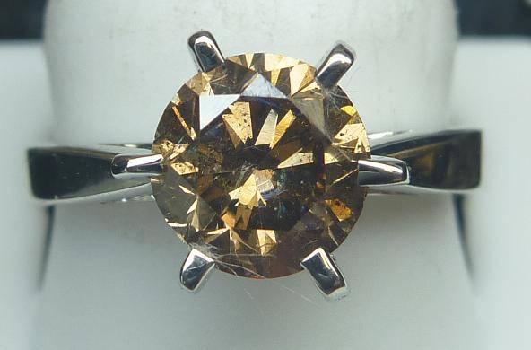 **DESIGNER RING [R65416]** RICH ROUND CUT DIAMOND [1.535ct] RING [WHITE GOLD] - BUY SAFE