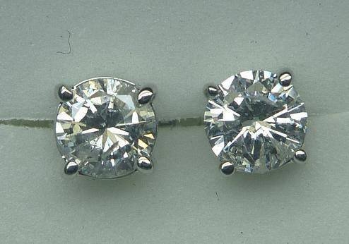 **EARRINGS SPECIAL [R24198]** SPARKLING [0.545ct] DIAMONDS [WHITE GOLD] -  BUY SAFE