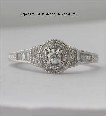 **UNBEATABLE VALUE [R26412]** BAGUETTE SIDE [0.400ct] DIAMOND RING [3.472g] WHITE GOLD - BUY SAFE