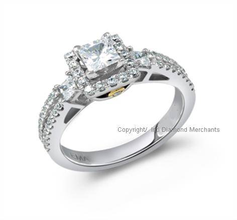 **JAW DROPPING [R49349]** PRINCESS CUT [1.030ct] DIAMOND [G /SI2] RING [4.484g] WHITE GOLD -BUY SAFE