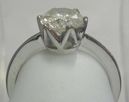 **DESIGNER RING [R65416]** MASSIVE ROUND CUT DIAMOND [1.503ct] RING [WHITE GOLD] - BUY SAFE