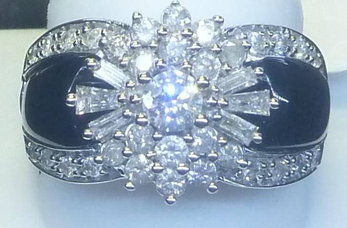 **EXTRAORDINARY [R55960]** FLOWER DESIGN [1.090ct] DIAMOND RING [5.437g] SOLID WHITE GOLD - BUY SAFE