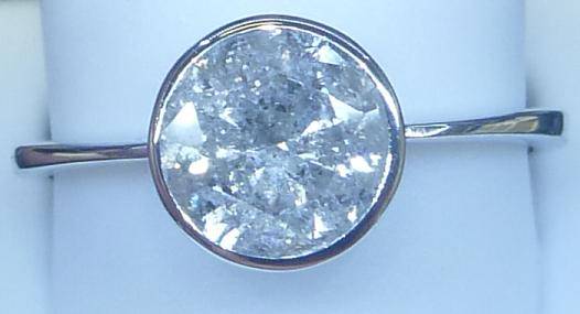 **MASSIVE [R72499]** TUBED DESIGN [2.010CT] SOLITAIRE RING [WHITE GOLD] - BUY SAFE