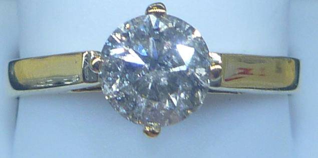 **TOP BUY [R43621]** OUR FAMOUS 1CT DIAMOND SOLITAIRE RING [1.095CT] YELLOW GOLD - BUY SAFE