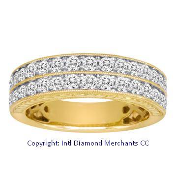 *BREATHTAKING [R37385]* HIGH [G / VS] QUALITY [0.700ct] DIAMOND BAND [4.210g] YELLOW GOLD - BUY SAFE