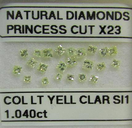 **GORGEOUS DIAMONDS** SPARKLING [1.040ct] PRINCESS CUT [SI1 CLARITY] DIAMOND FROM R1 - BUY SAFE